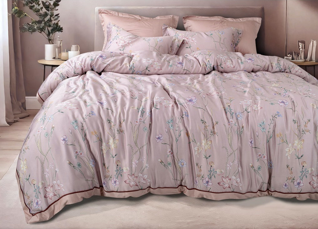Spread Spain Made From Green 550 TC Cotton & Bamboo Bedsheets | Summer Bed Sheet