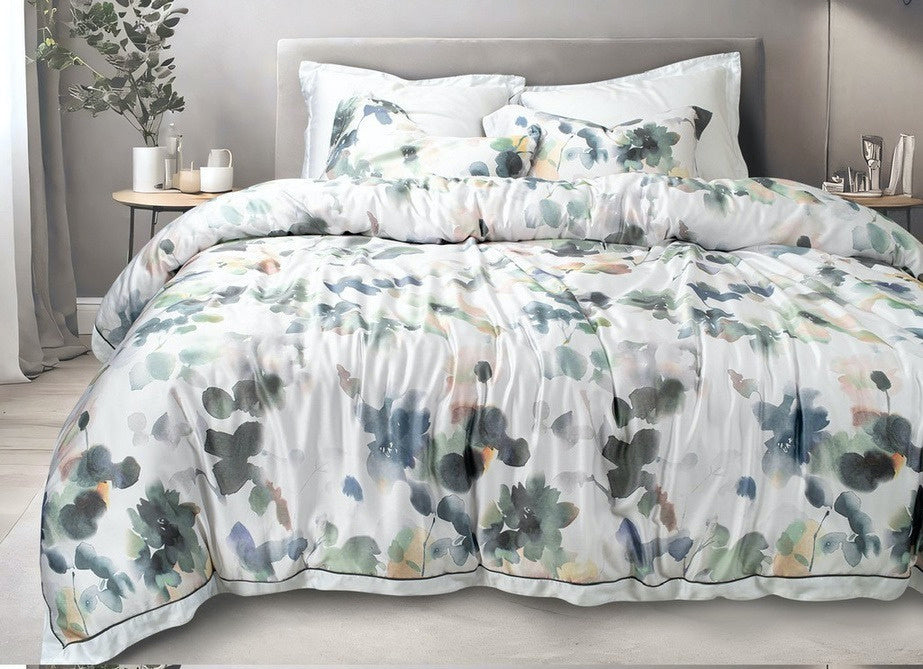 Spread Spain Made From Green 550 TC Cotton & Bamboo Bedsheets | Summer BedSheet