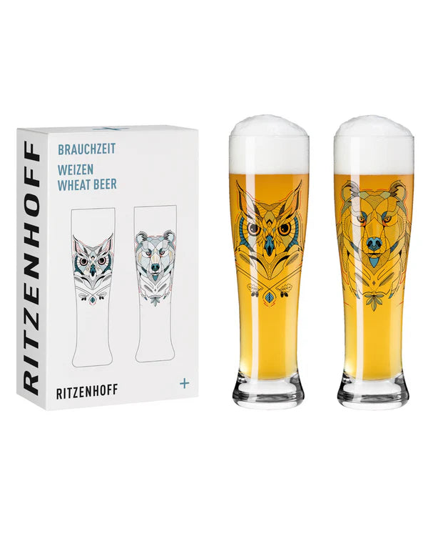Brauchzeit Wheat Beer Glass #1 Set of 2