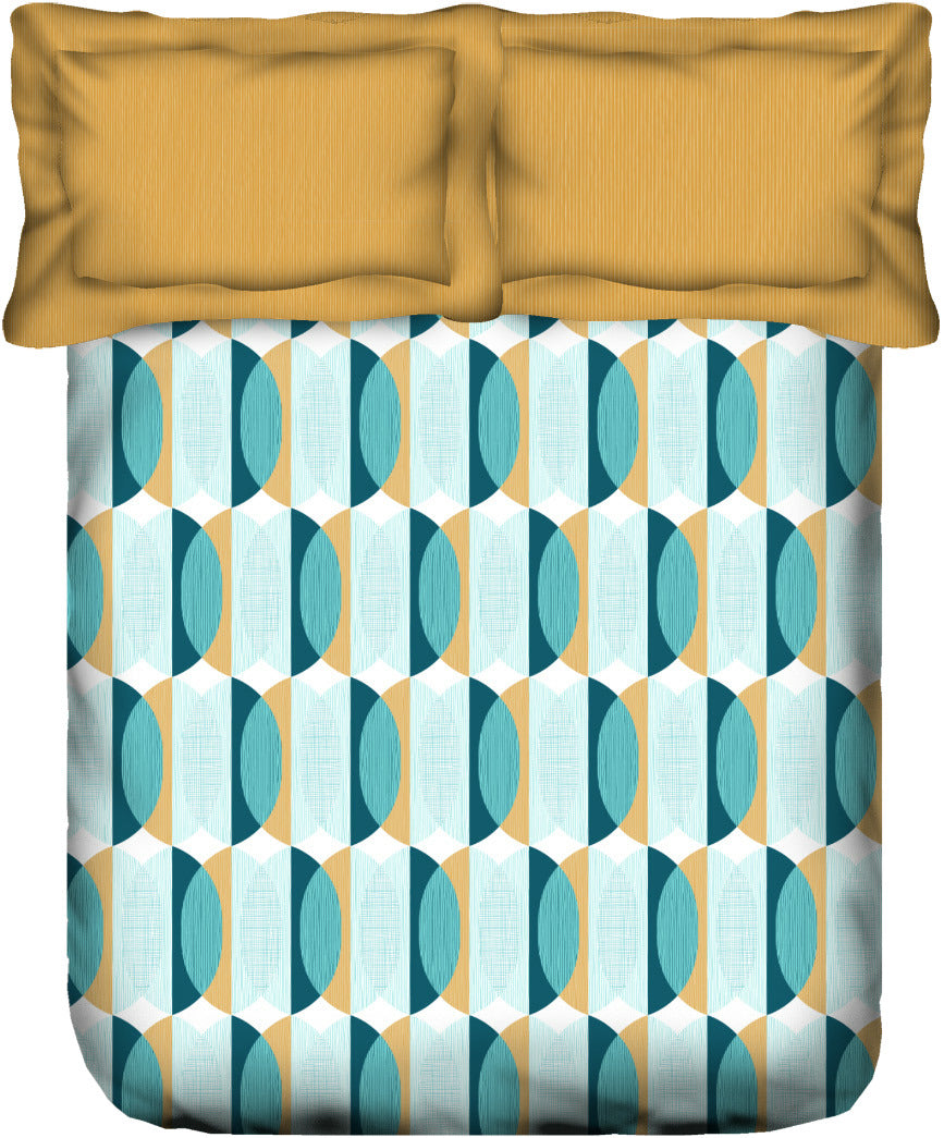 PORTICO MARVELLA Cotton 144TC Printed 3Pcs Bedsheet Set - grahsajja