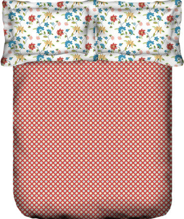 PORTICO MARVELLA Cotton 144TC Printed 3Pcs Bedsheet King Size - grahsajja