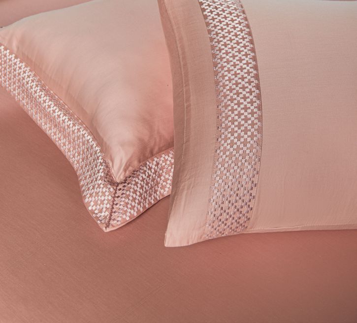 Ddecor Beautiful Living | Luxor Collection 1pc king Size Bedsheet and 4PC Pillow Cover 800TC PEACH - grahsajja