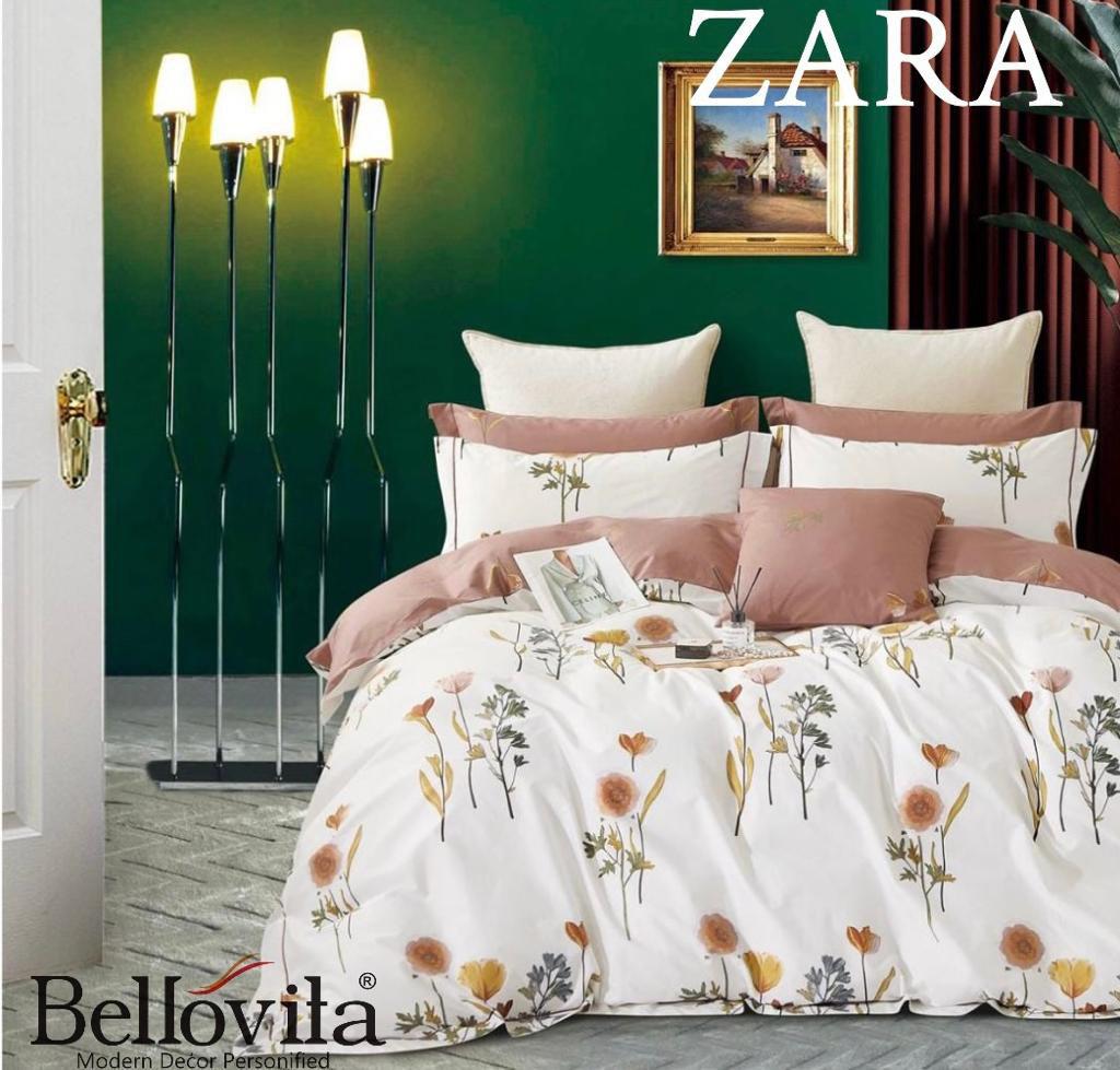 Zara Bedsheet Trance Home Linen Pure 100% Cotton 400TC Plain King Size Bedsheet with 2 Pillow Covers (250 x 270 cm ) - grahsajja
