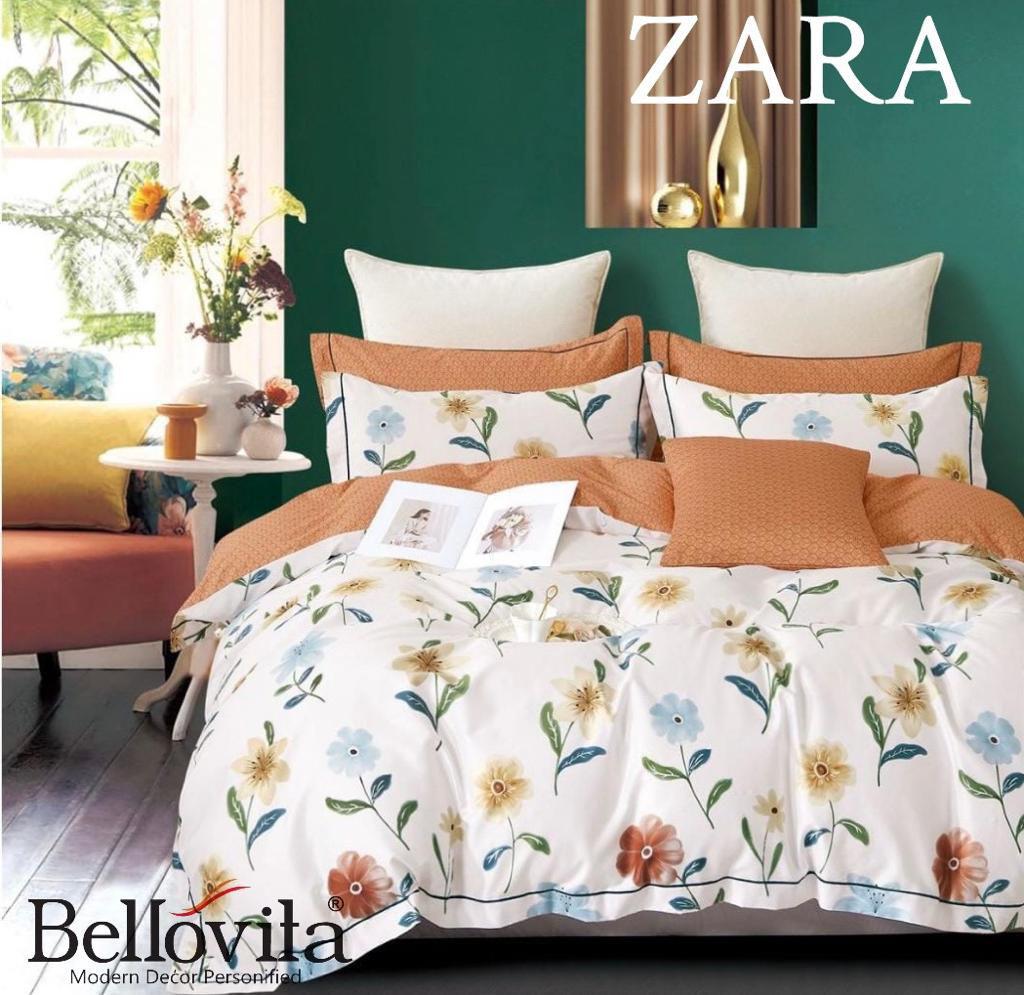 Zara Bedsheet Trance Home Linen Pure 100% Cotton 400TC Plain King Size Bedsheet with 2 Pillow Covers (250 x 270 cm ) - grahsajja