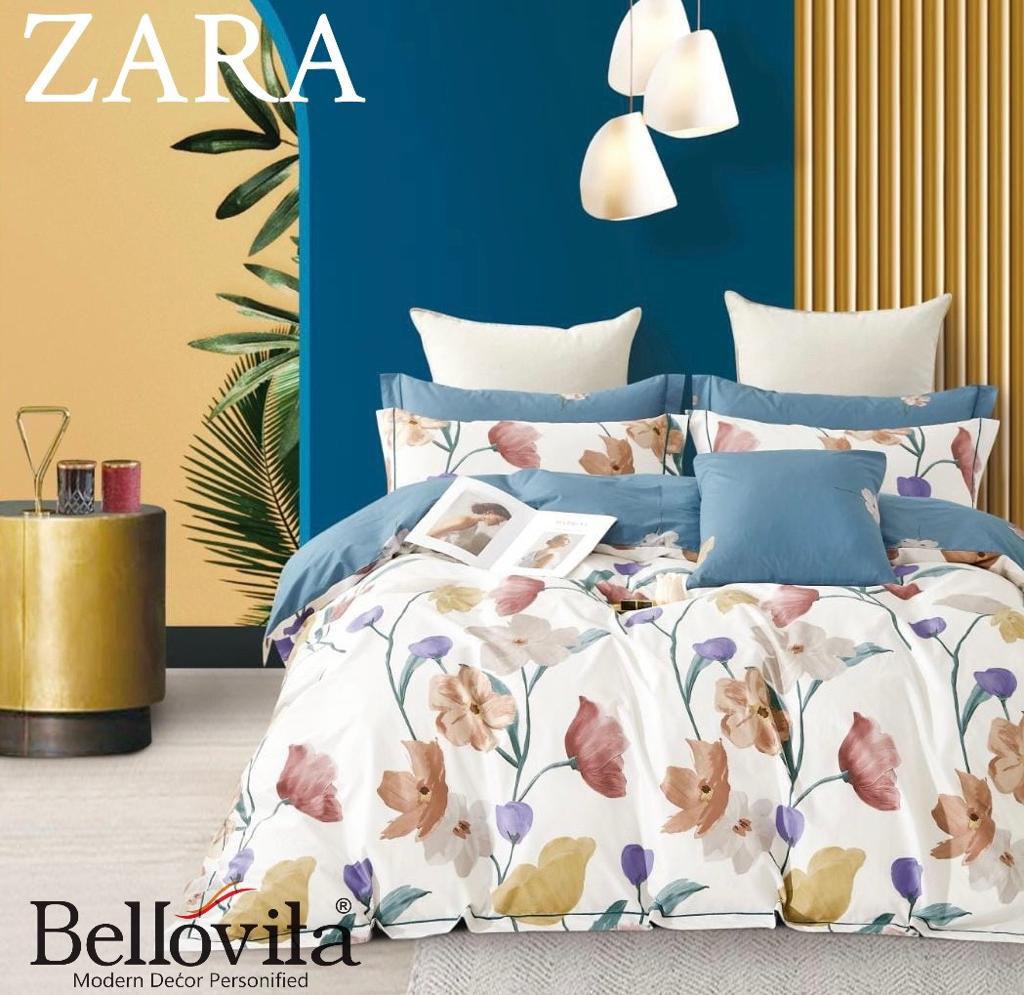 Zara Bedsheet Trance Home Linen Pure 100% Cotton 400TC Plain King Size Bedsheet with 2 Pillow Covers (250 x 270 cm ) - grahsajja