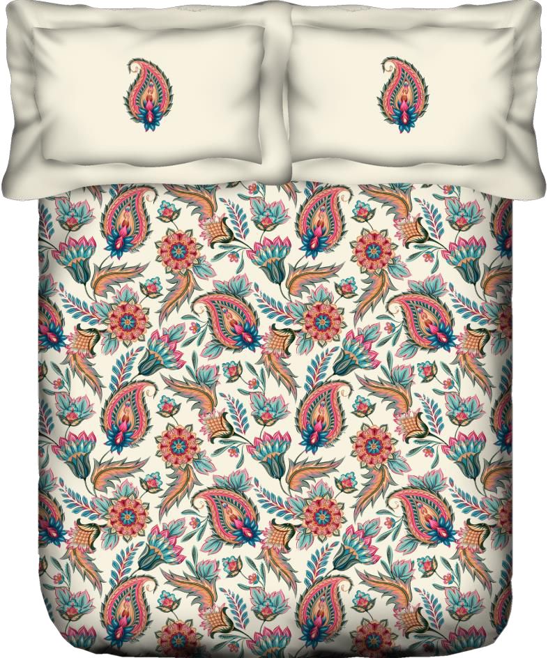 Portico New York Magnum Collection King size Bedsheet with 2pc Pillow Cover - grahsajja