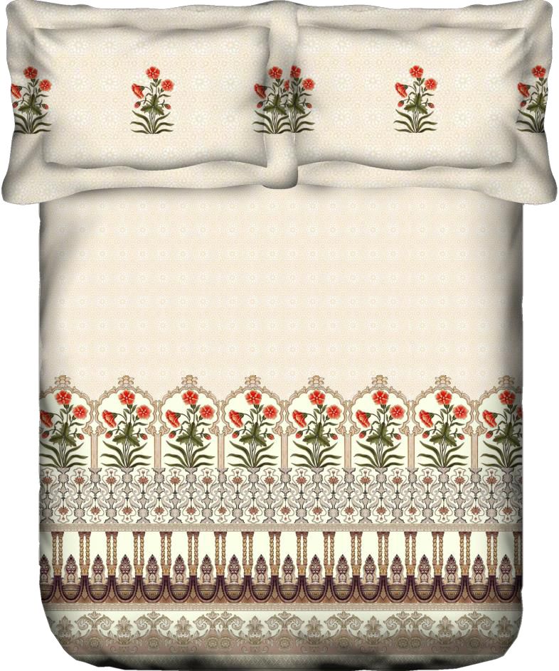 Portico New York Magnum Collection King size Bedsheet with 2pc Pillow Cover - grahsajja