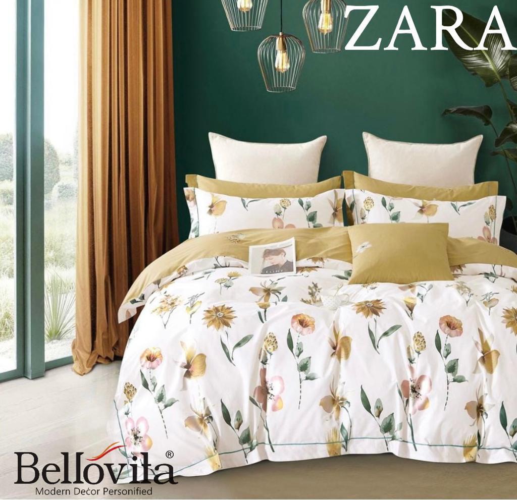 Zara Bedsheet Trance Home Linen Pure 100% Cotton 400TC Plain King Size Bedsheet with 2 Pillow Covers (250 x 270 cm ) - grahsajja