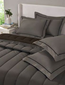 FURROW-Caviar-Charcoal Ash- DOUBLE COMFORTER 300 GSM