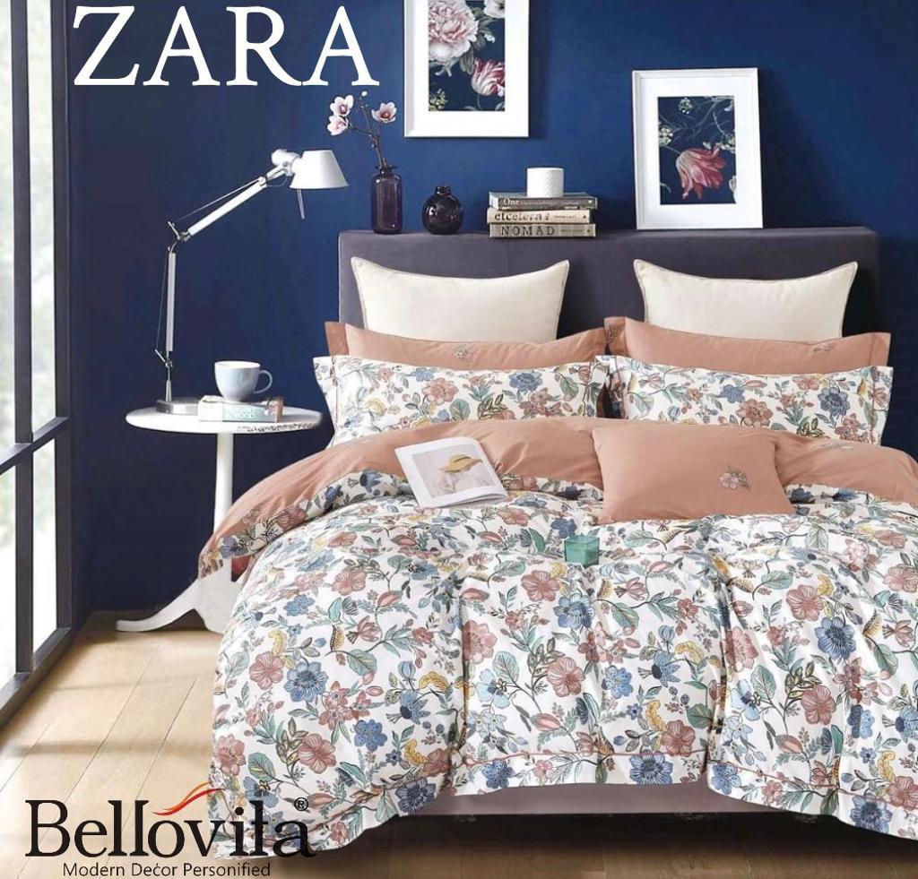 Zara Bedsheet Trance Home Linen Pure 100% Cotton 400TC Plain King Size Bedsheet with 2 Pillow Covers (250 x 270 cm ) - grahsajja