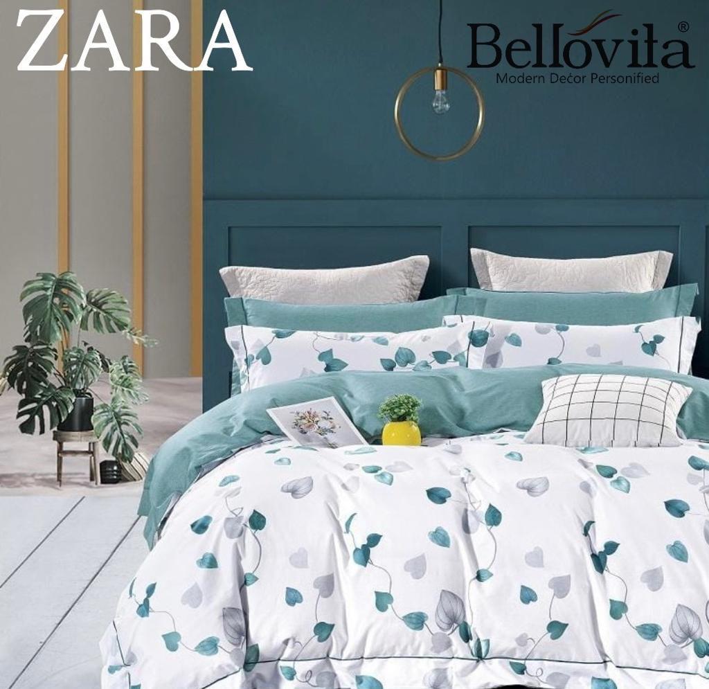Zara Bedsheet Trance Home Linen Pure 100% Cotton 400TC Plain King Size Bedsheet with 2 Pillow Covers (250 x 270 cm ) - grahsajja