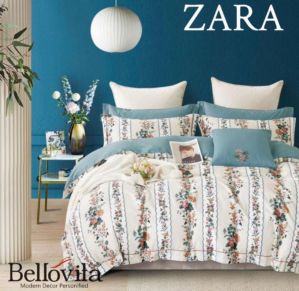 Zara Bedsheet Trance Home Linen Pure 100% Cotton 400TC Plain King Size Bedsheet with 2 Pillow Covers (250 x 270 cm ) - grahsajja