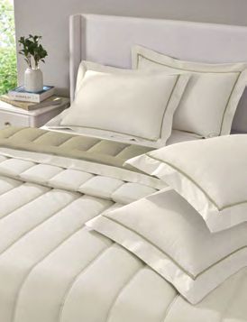 FURROW-Marshmallow-Sage- DOUBLE COMFORTER 300 GSM
