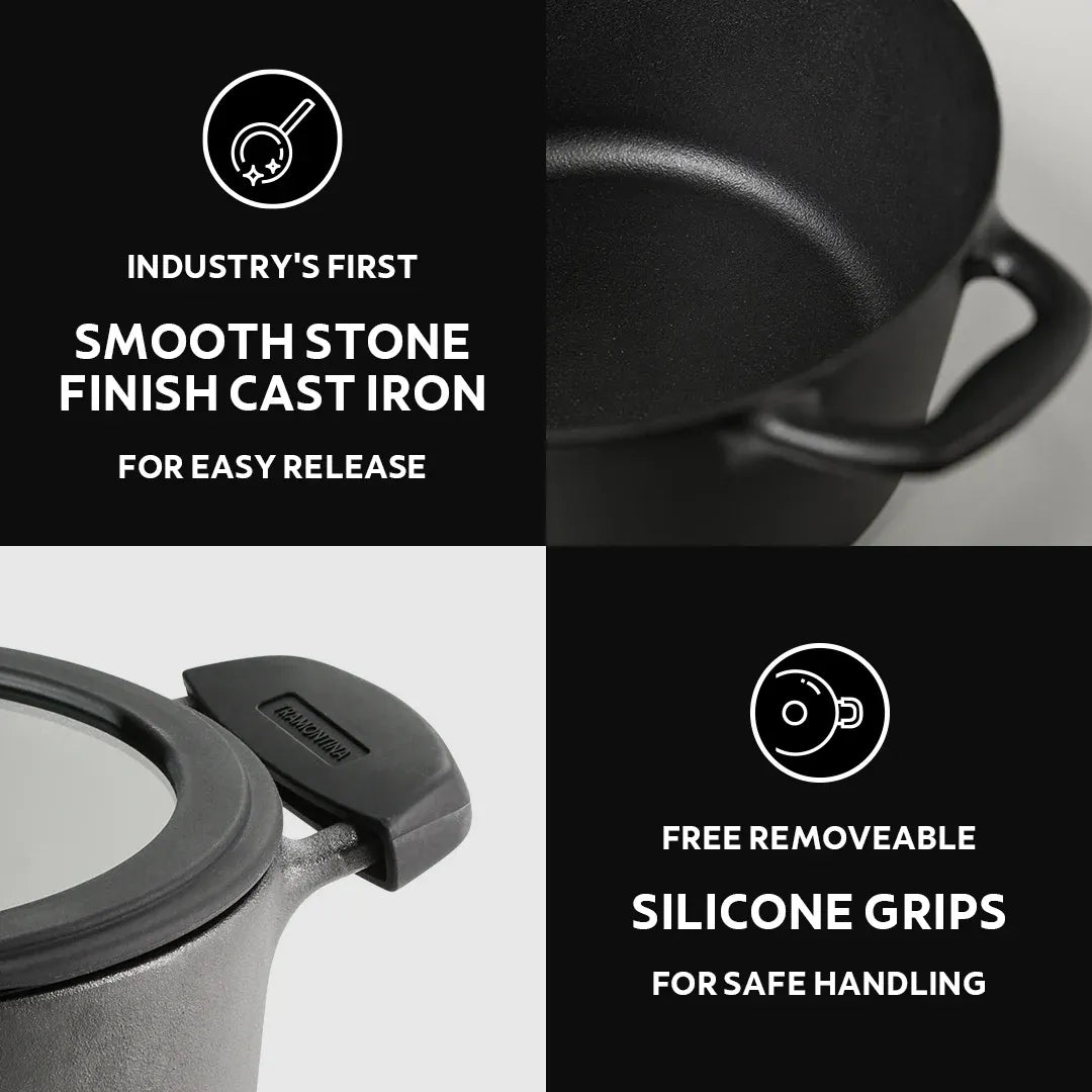 Titanex Pre-Seasoned Cast Iron Biryani Pot