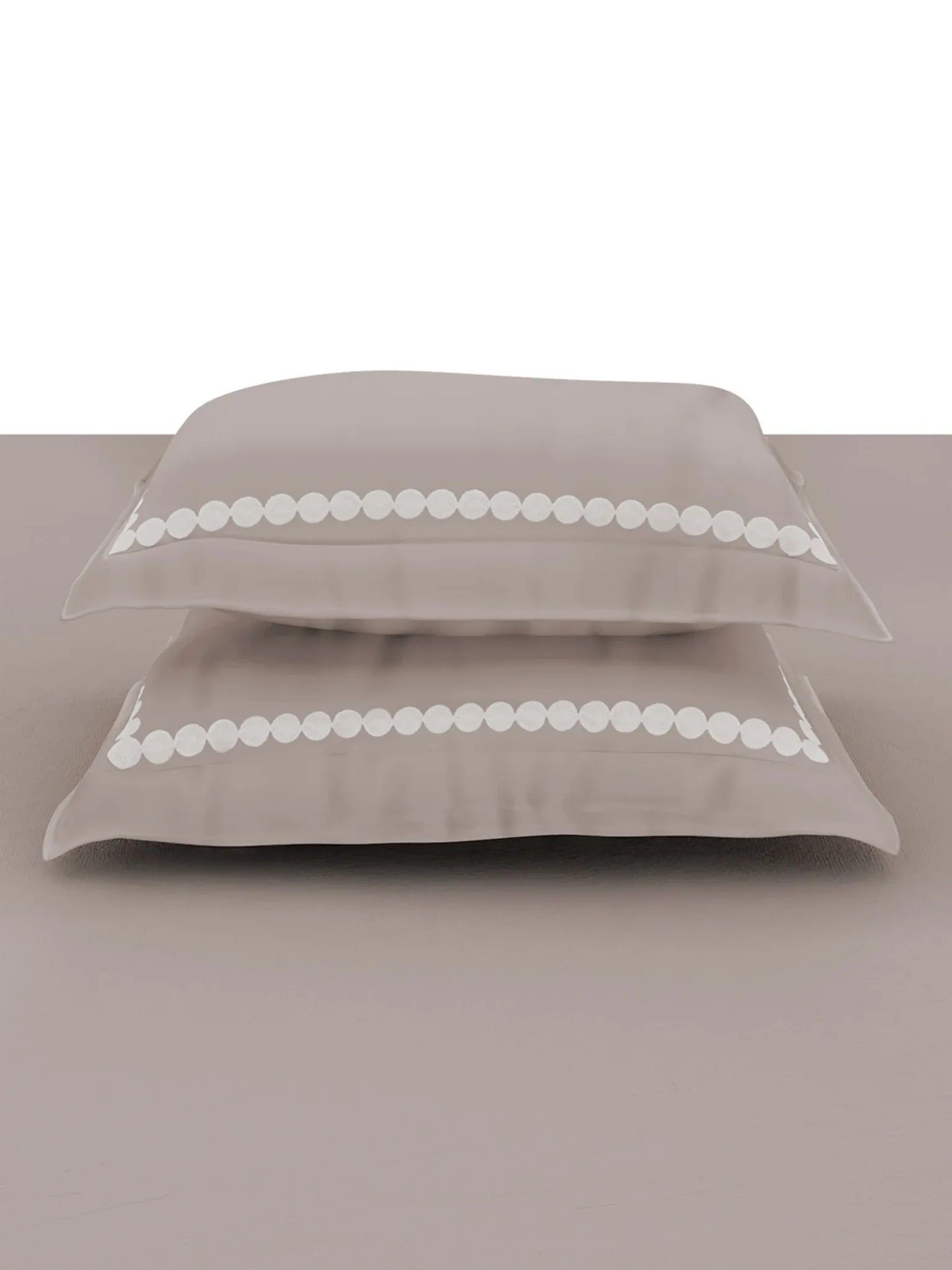 PEARLS-PARCHMENT KING BED SHEET SET | 1 KING BEDSHEET, 2Pcs PILLOW COVERS
