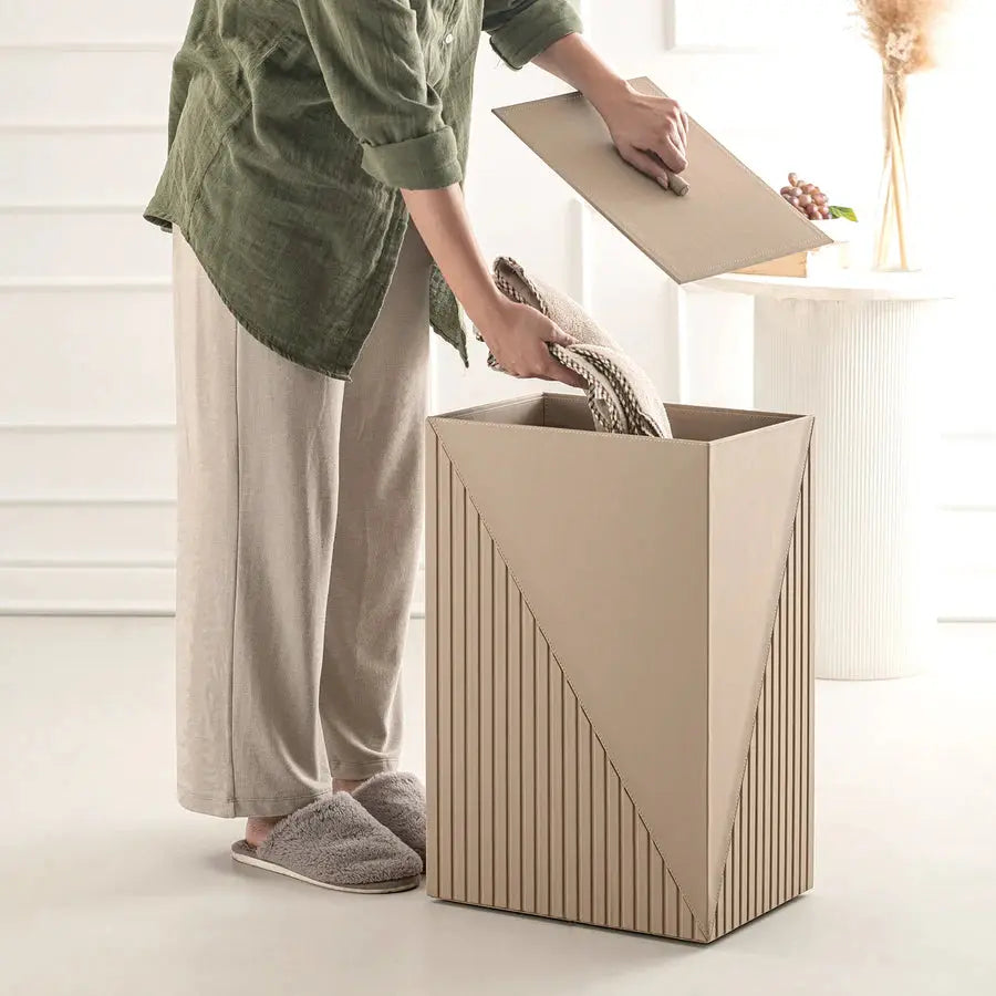 Elegant Fluted Laundry Hamper - grahsajja