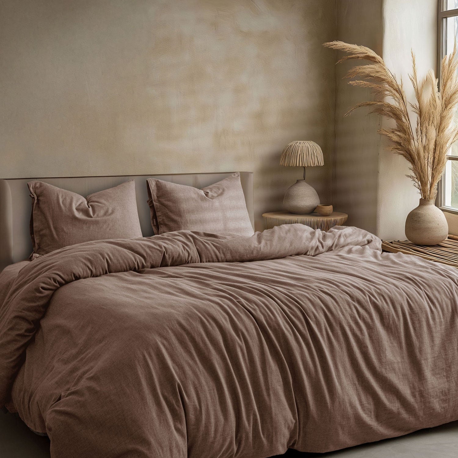 LINEN COTTON BEDSHEETS - EVERYDAY SOFTNESS CHOCO