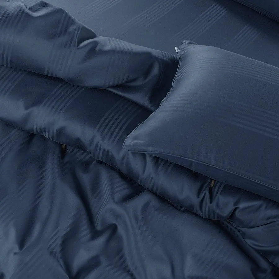 Spread Spain 450 TC Premium Cotton Barcode Bedding A Blue - grahsajja