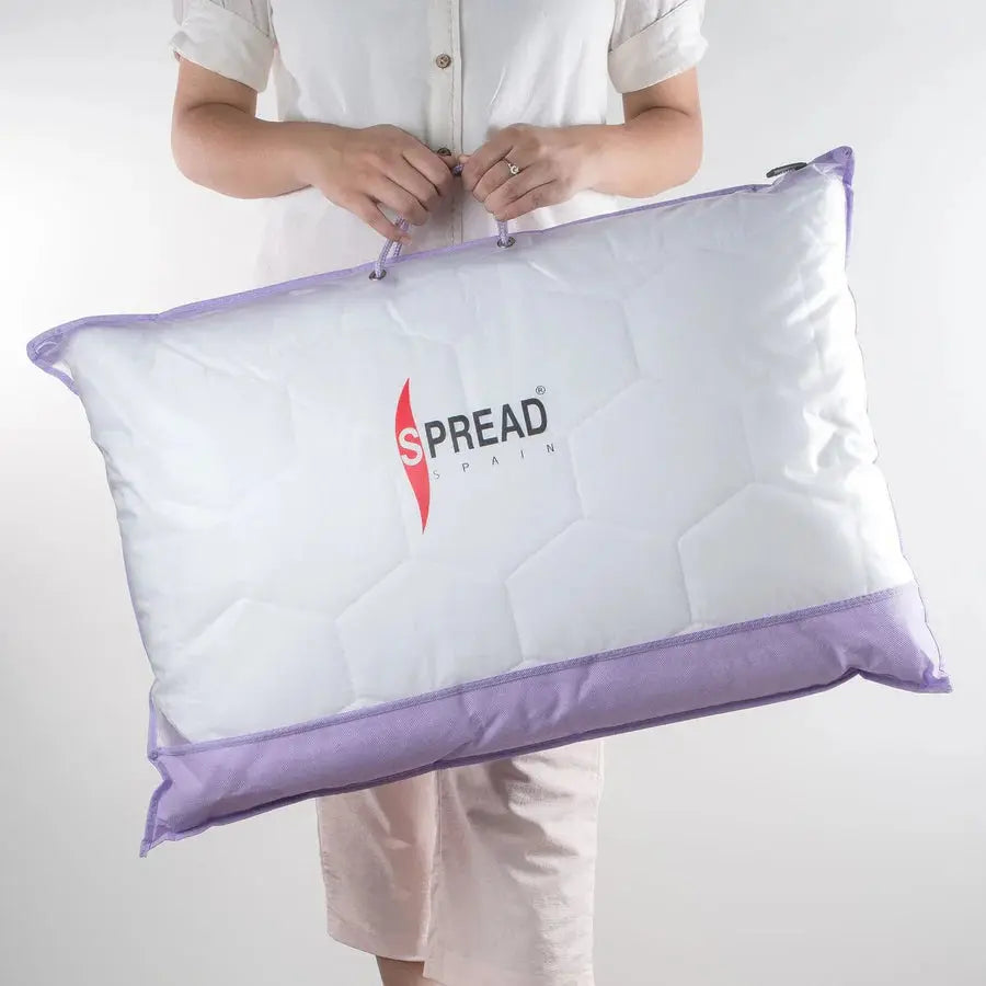 Spread Spain Lavender With Suede Fabric And Micro Fibre Inside Pillow | Pillow for The Best Sleep - grahsajja