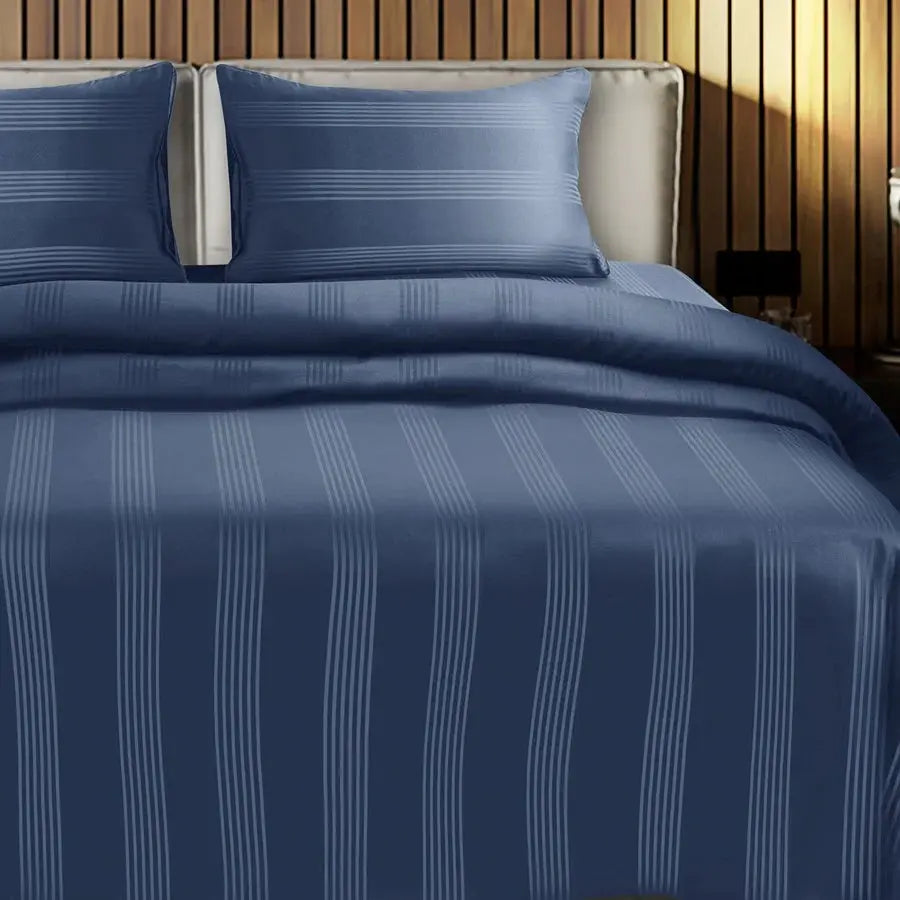Spread Spain 450 TC Premium Cotton Barcode Bedding A Blue - grahsajja