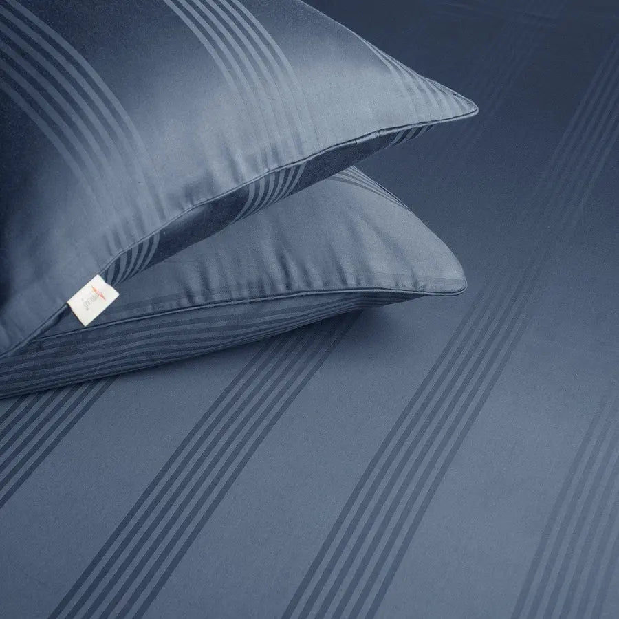 Spread Spain 450 TC Premium Cotton Barcode Bedding A Blue - grahsajja