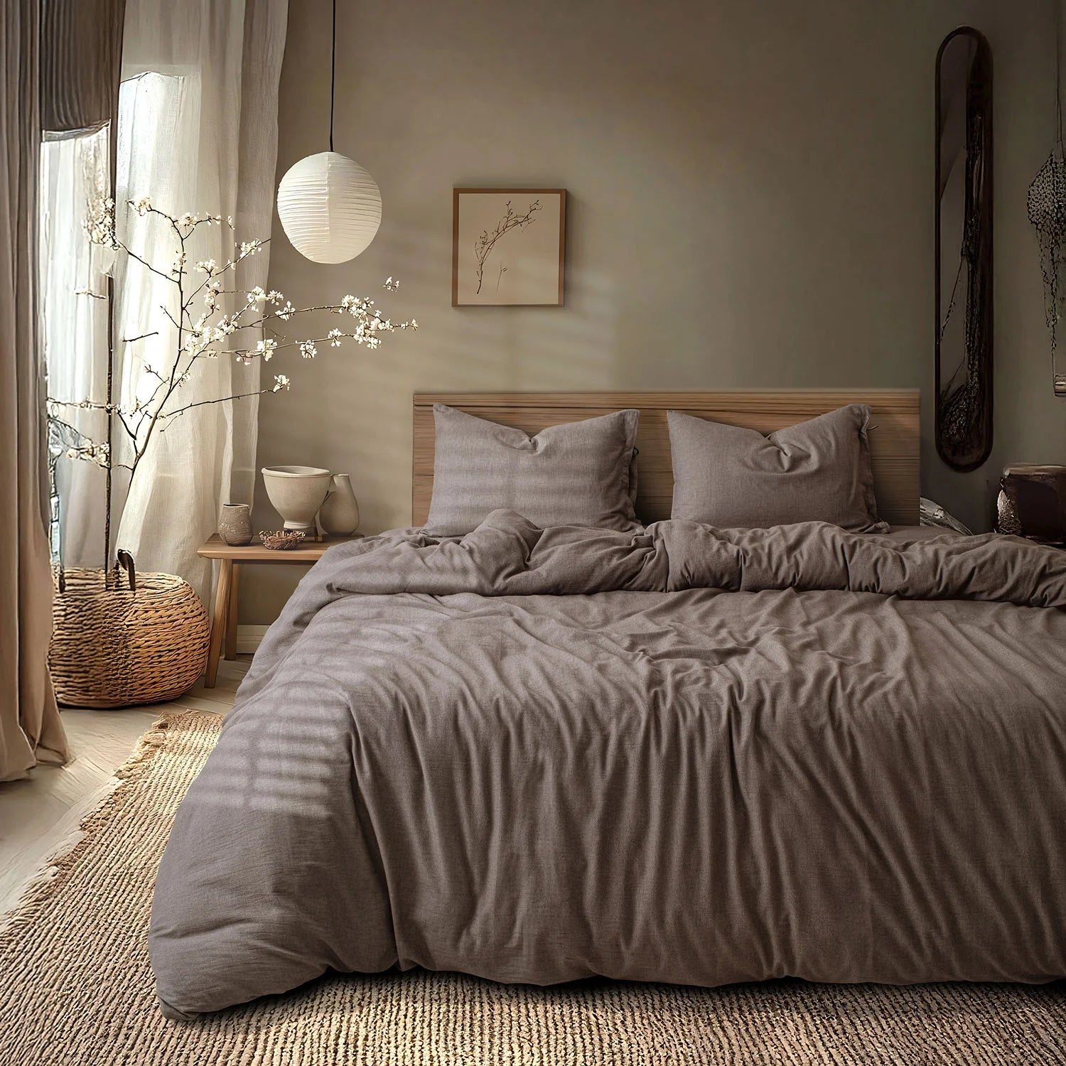 LINEN COTTON BEDSHEETS - EVERYDAY SOFTNESS DARK BROWN