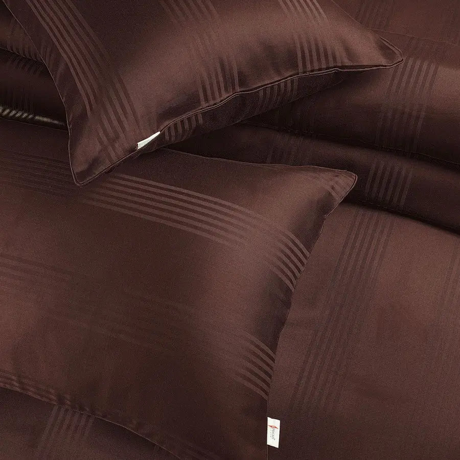 Spread Spain 450 TC Premium Cotton Barcode Bedding Choco - grahsajja