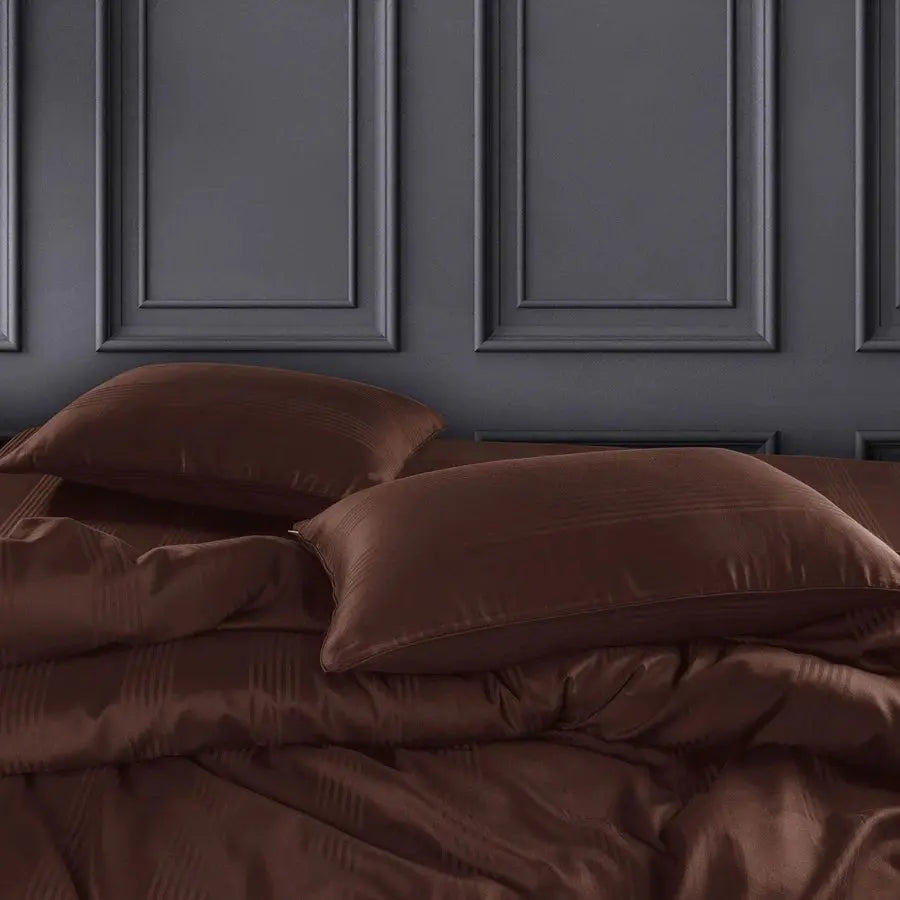 Spread Spain 450 TC Premium Cotton Barcode Bedding Choco - grahsajja