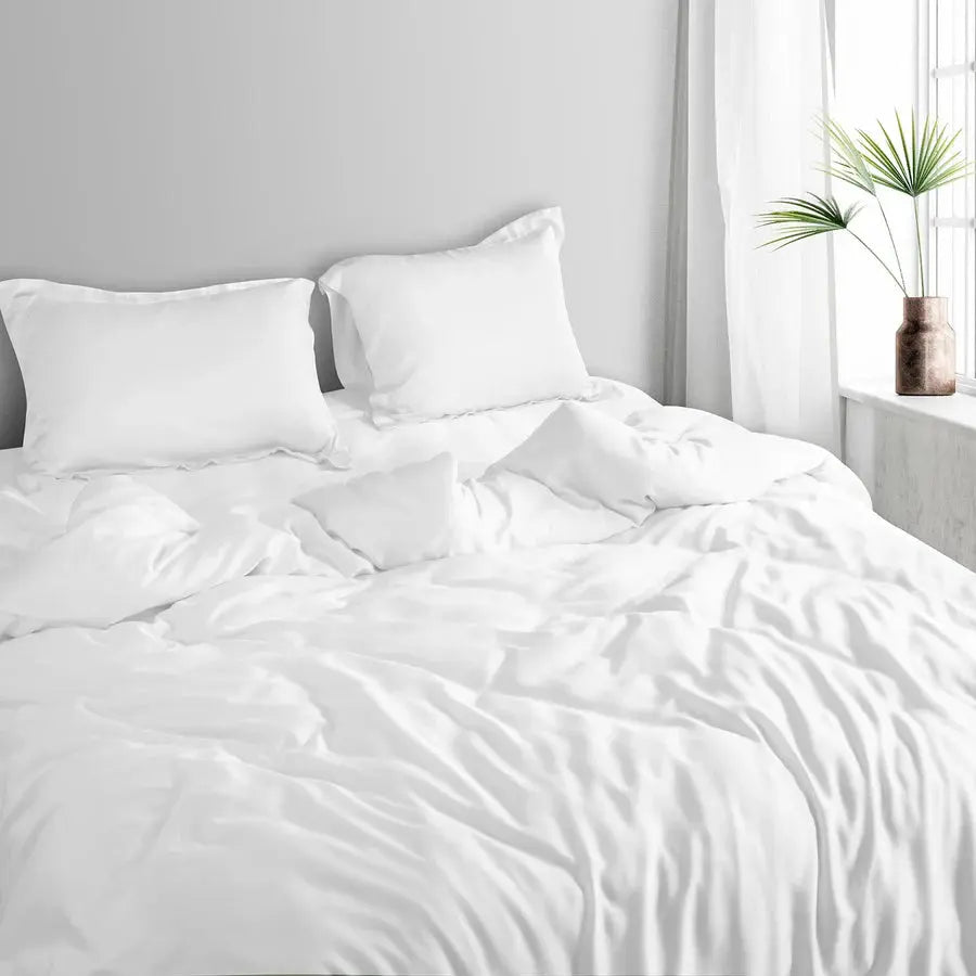 Spread Home BAMBOO PERFORMANCE BEDSHEET White - grahsajja