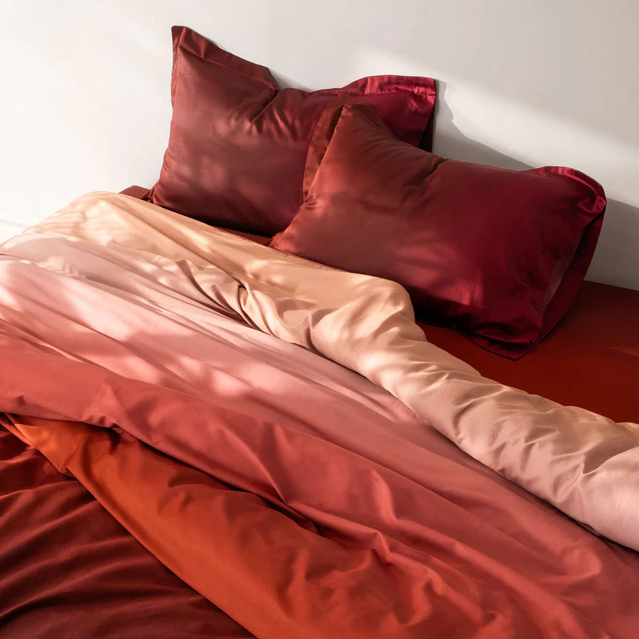 Scarlet Hues 100% COTTON OMBREE BEDDING COLLECTION - STUNNING COLOURS SPREAD HOME PROD PVT LTD.