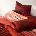 Scarlet Hues 100% COTTON OMBREE BEDDING COLLECTION - STUNNING COLOURS SPREAD HOME PROD PVT LTD.