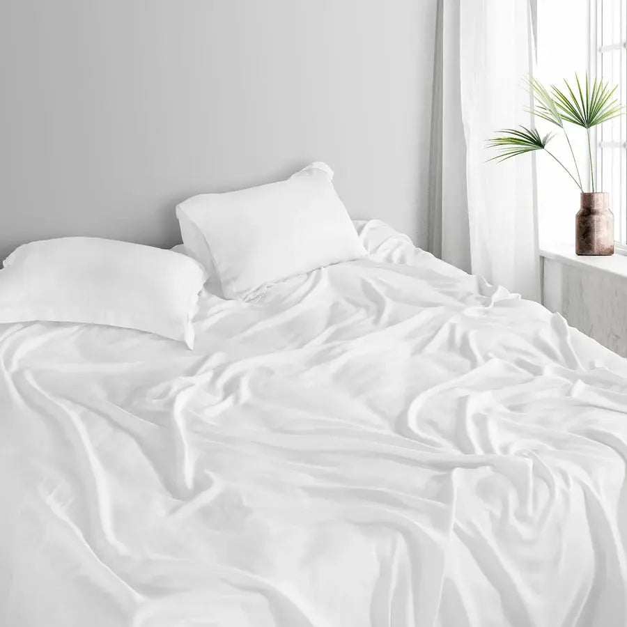 Spread Home BAMBOO PERFORMANCE BEDSHEET White - grahsajja