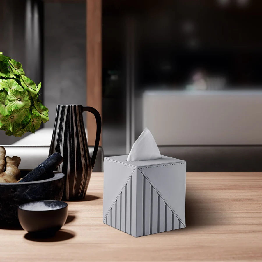 Fluted Tissue Box Square - grahsajja