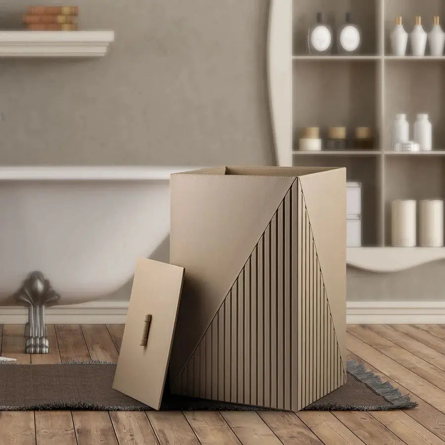 Elegant Fluted Laundry Hamper - grahsajja