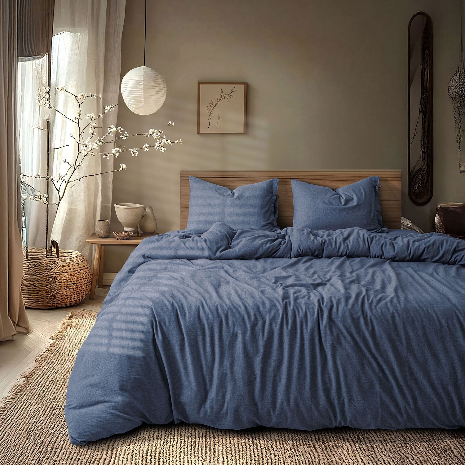 LINEN COTTON BEDSHEETS - EVERYDAY SOFTNESS DENIM