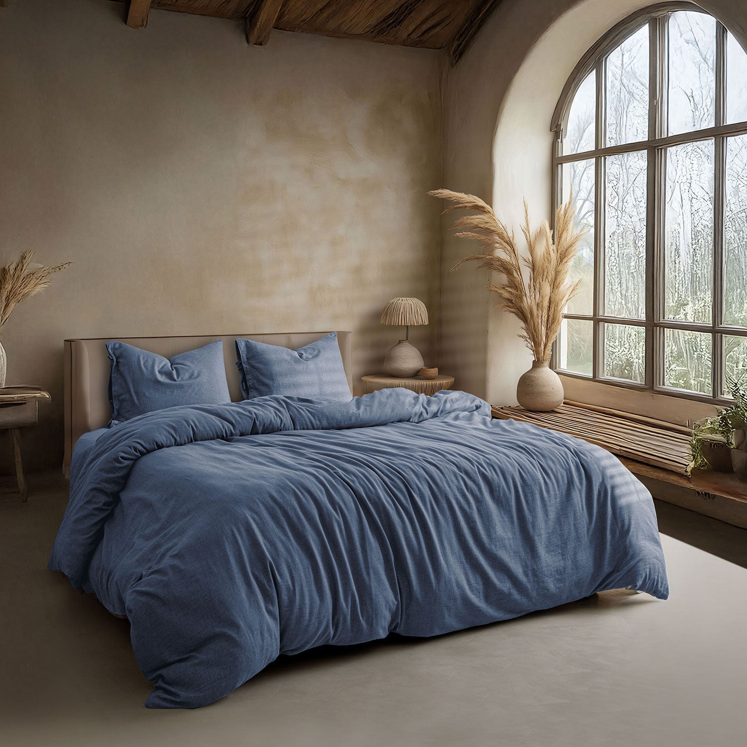 LINEN COTTON BEDSHEETS - EVERYDAY SOFTNESS DENIM