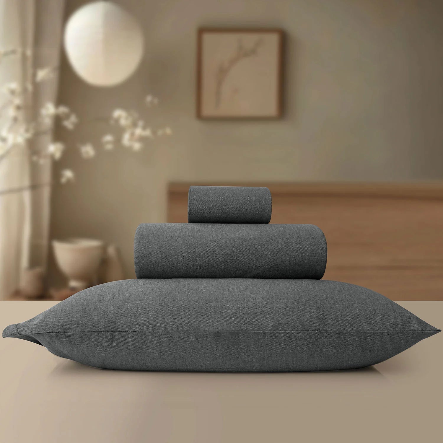 LINEN COTTON BEDSHEETS - EVERYDAY SOFTNESS GREY