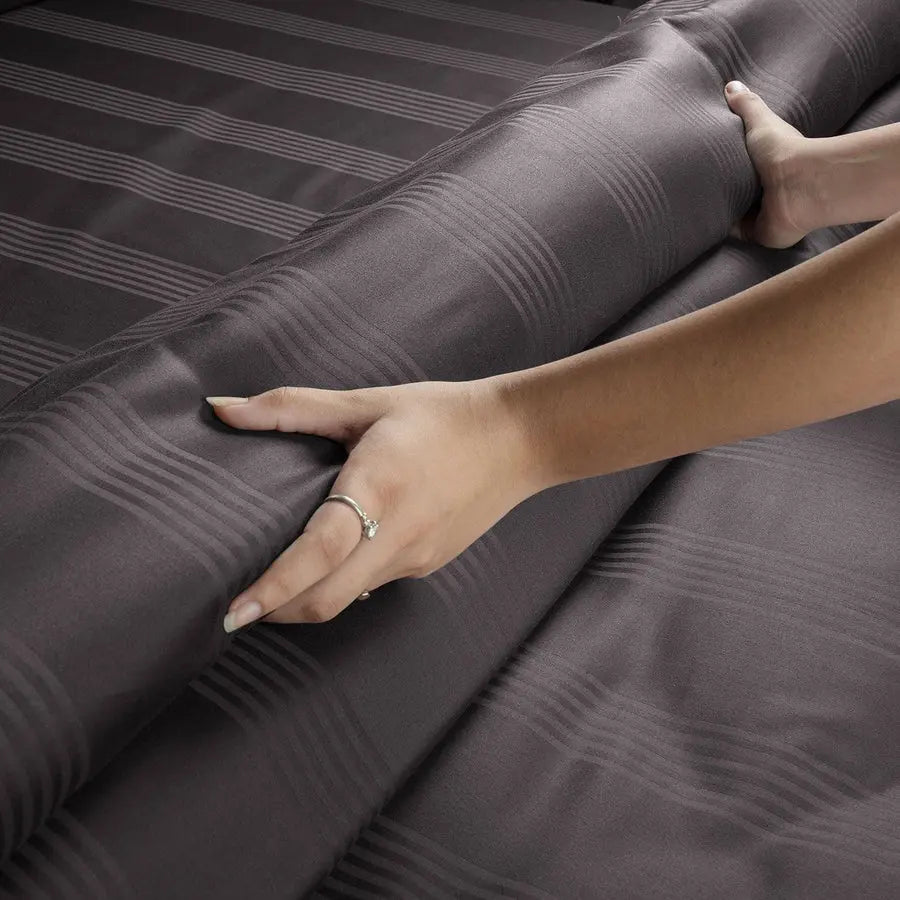 Spread Spain 450 TC Premium Cotton Barcode Bedding Fudge - grahsajja