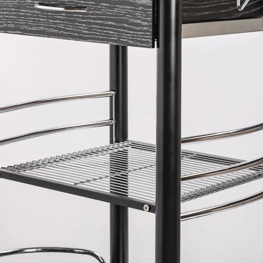 Wooden Trolley With Metal Frame - grahsajja