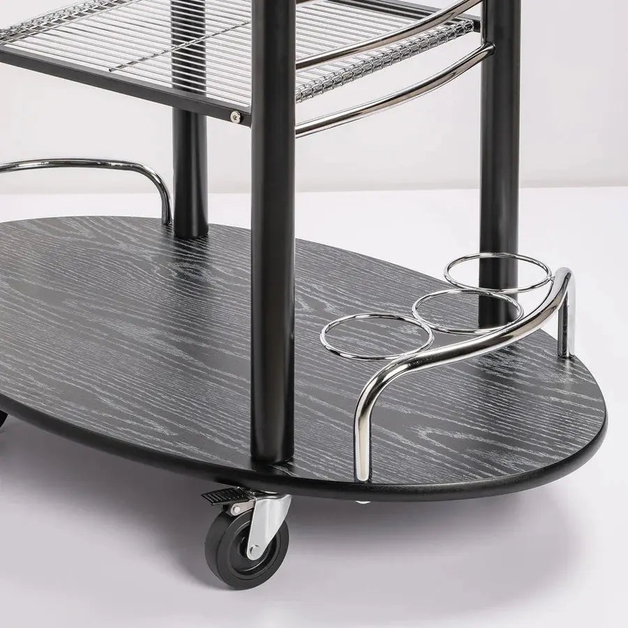 Wooden Trolley With Metal Frame - grahsajja