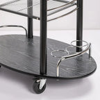 Wooden Trolley With Metal Frame - grahsajja