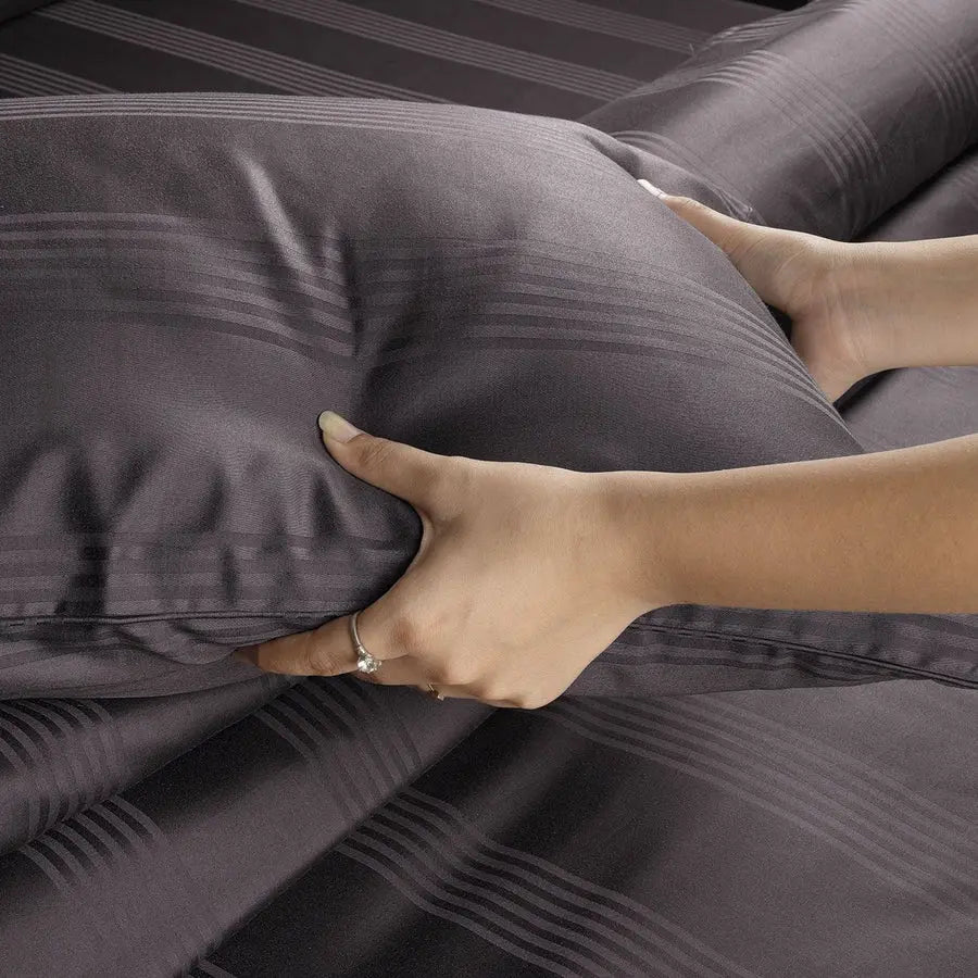 Spread Spain 450 TC Premium Cotton Barcode Bedding Fudge - grahsajja