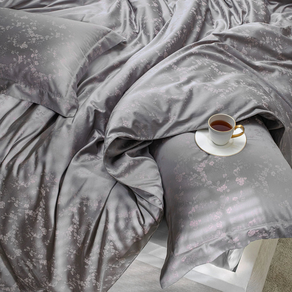 700 TC ITALIAN COUTURE ROYALE BEDDING SET (BLOSSOM) Grey