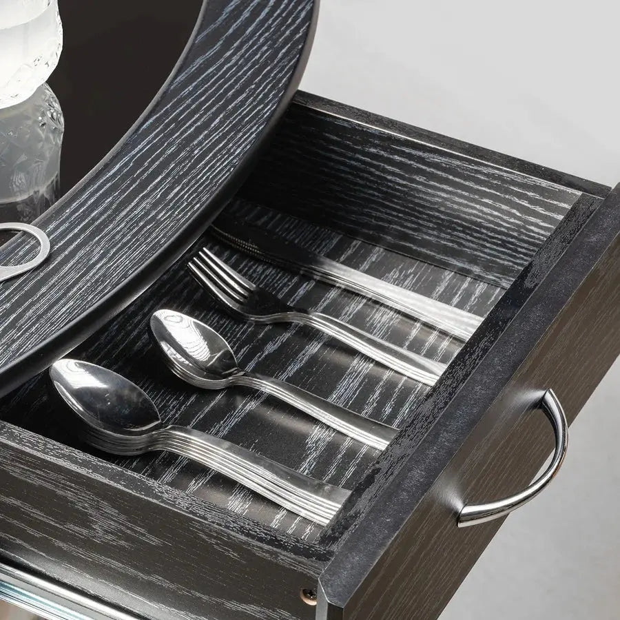 Wooden Trolley With Metal Frame - grahsajja