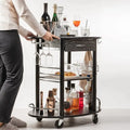 Wooden Trolley With Metal Frame - grahsajja