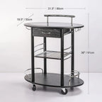 Wooden Trolley With Metal Frame - grahsajja