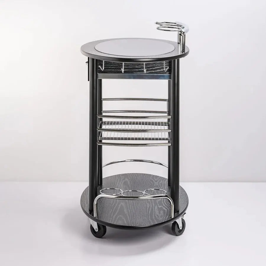 Wooden Trolley With Metal Frame - grahsajja