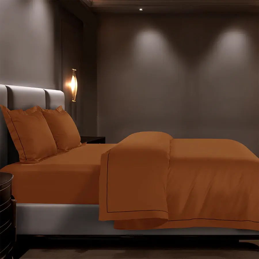 Spread Home 1200 TC Egyptian Cotton Bedding Collection Rust SPREAD HOME PROD PVT LTD.