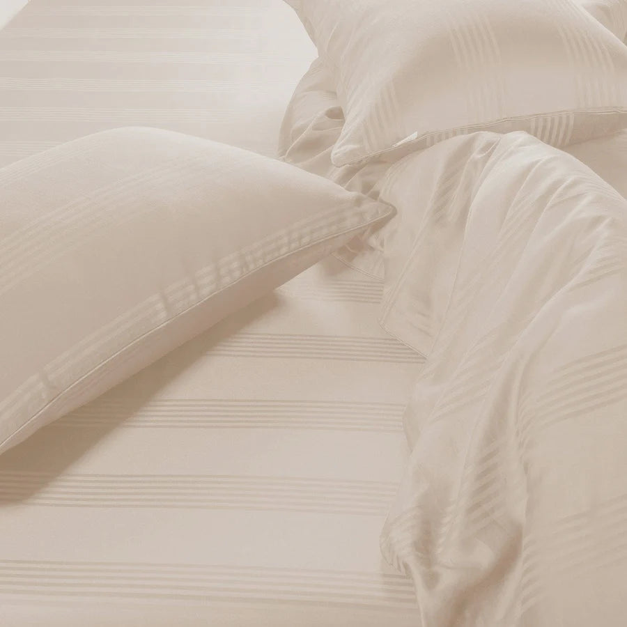 Spread Spain 450 TC Premium Cotton Barcode Bedding Champagne - grahsajja