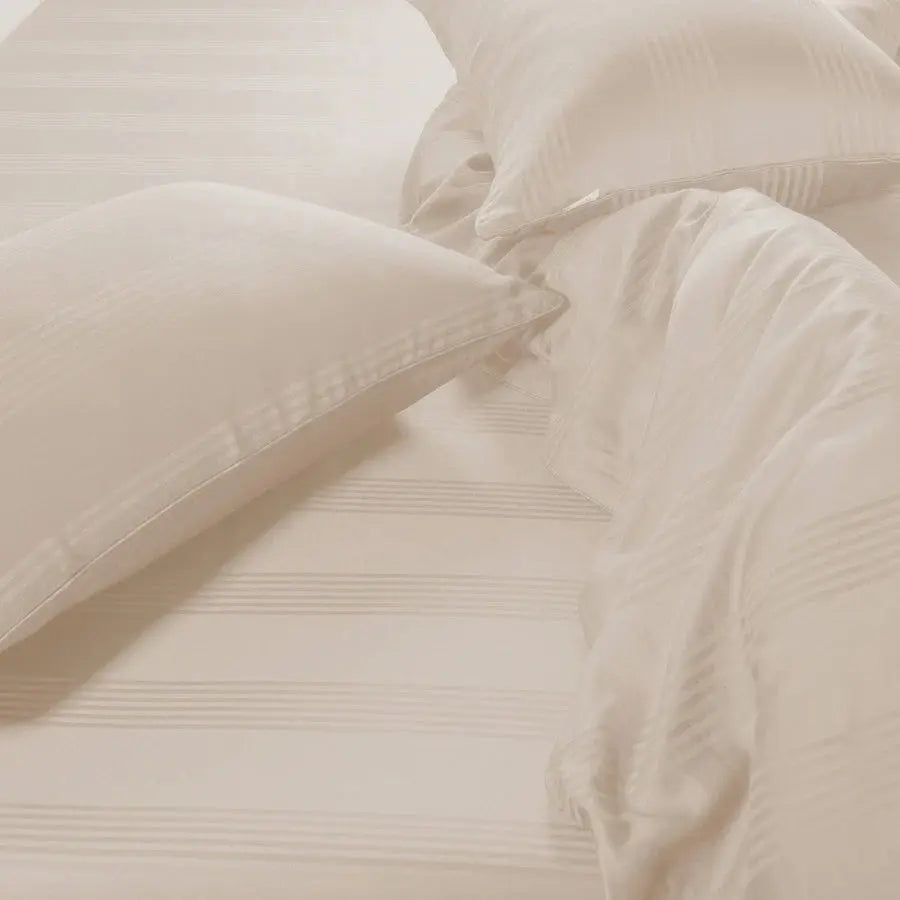 Spread Spain 450 TC Premium Cotton Barcode Bedding Champagne - grahsajja